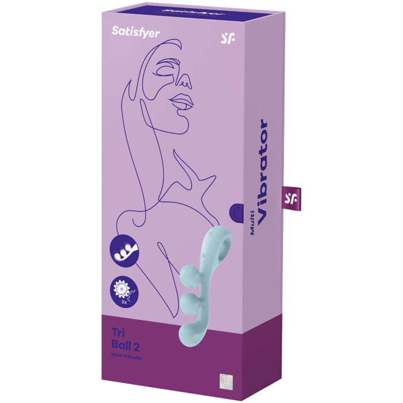 SATISFYER - TRI BALL 2 VIBRADOR MULTIFUNÇÕES AZUL