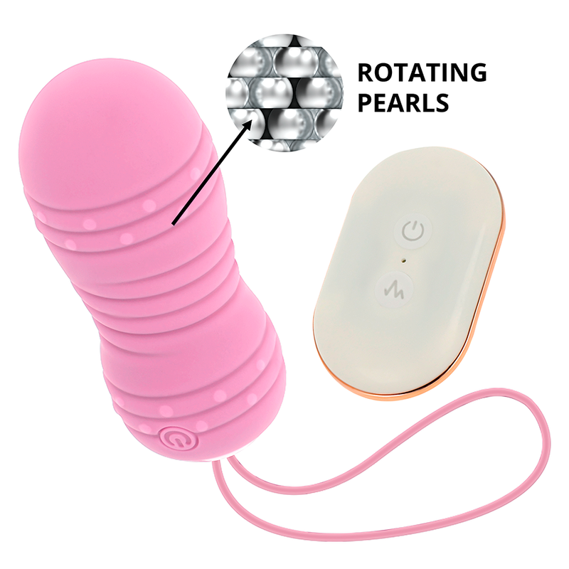 OHMAMA - HUEVO COMANDO REMOTO 7 MODOS ROTAÇÃO ROSA