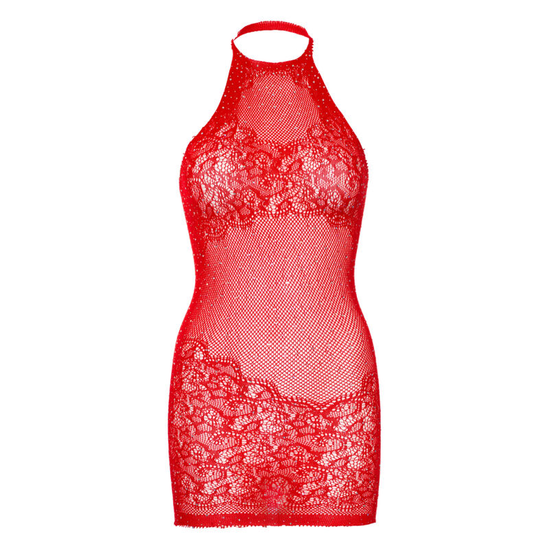 LEG AVENUE - MINIVESTIDO COM PEDRARIA TAMANHO ÚNICO - PRETO