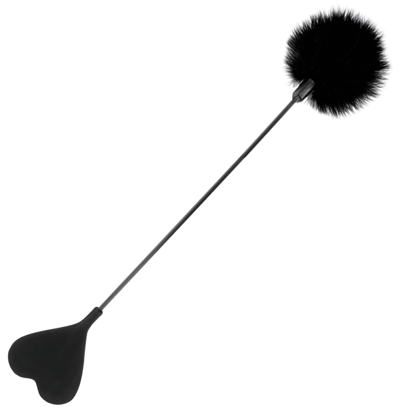 DARKNESS - FUSTA COM PLUMA LOVE PRETA 40 CM