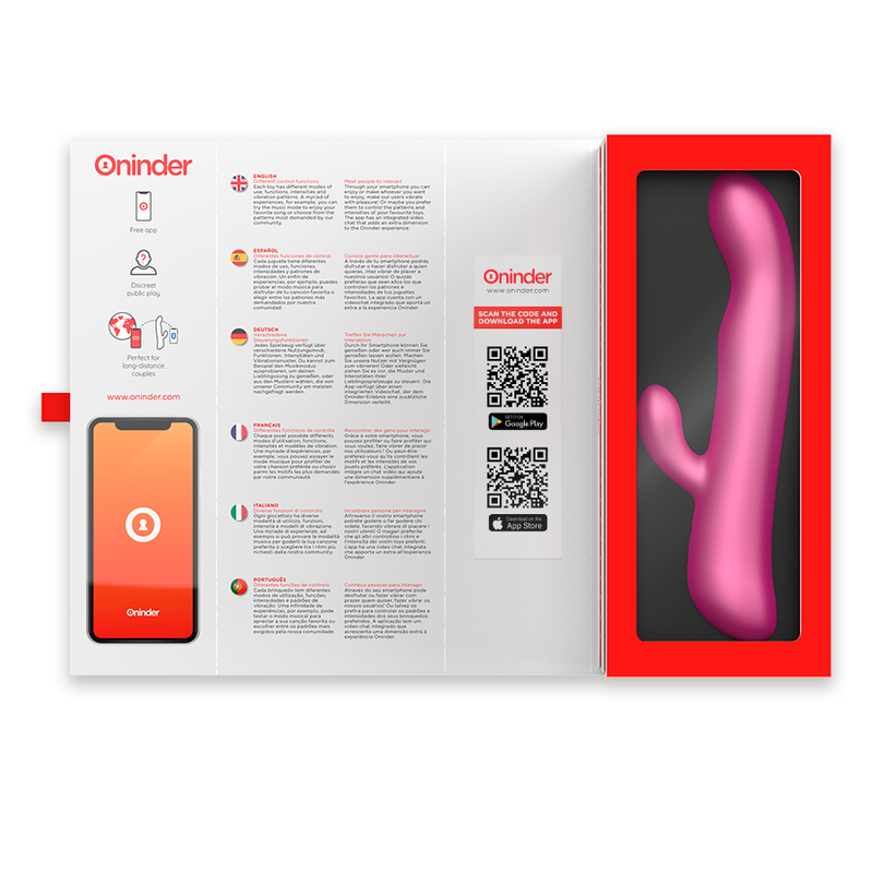 ONINDER - OSLO PINK VIBRATING AND ROTATION VIBRATOR - FREE APP