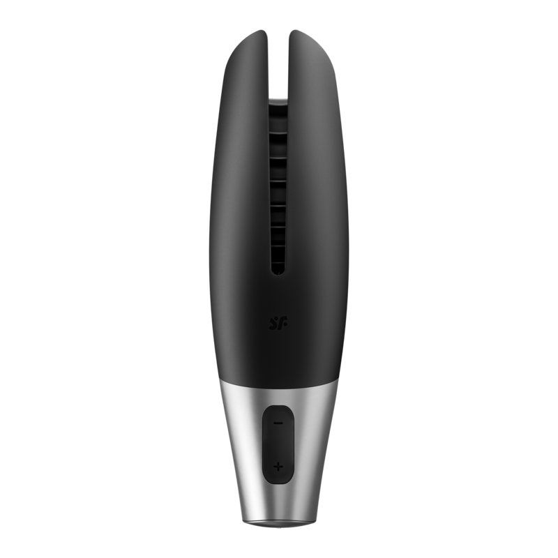 SATISFYER - POWER MASTURBADOR PRETO E PRATEADO