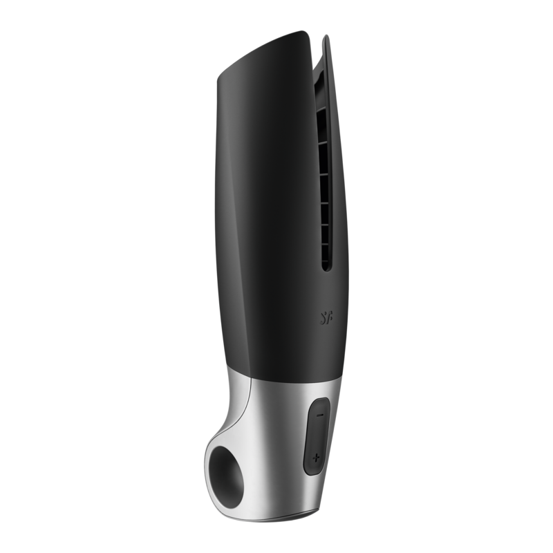 SATISFYER - POWER MASTURBADOR PRETO E PRATEADO