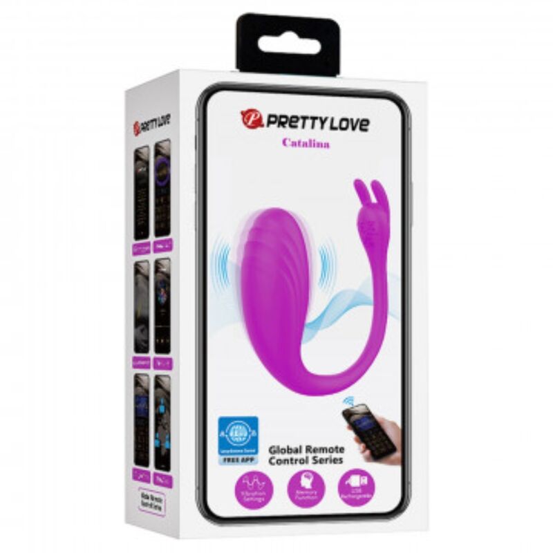 PRETTY LOVE - CATALINA MASSAGEADOR COM APP GRATUITA ROXO