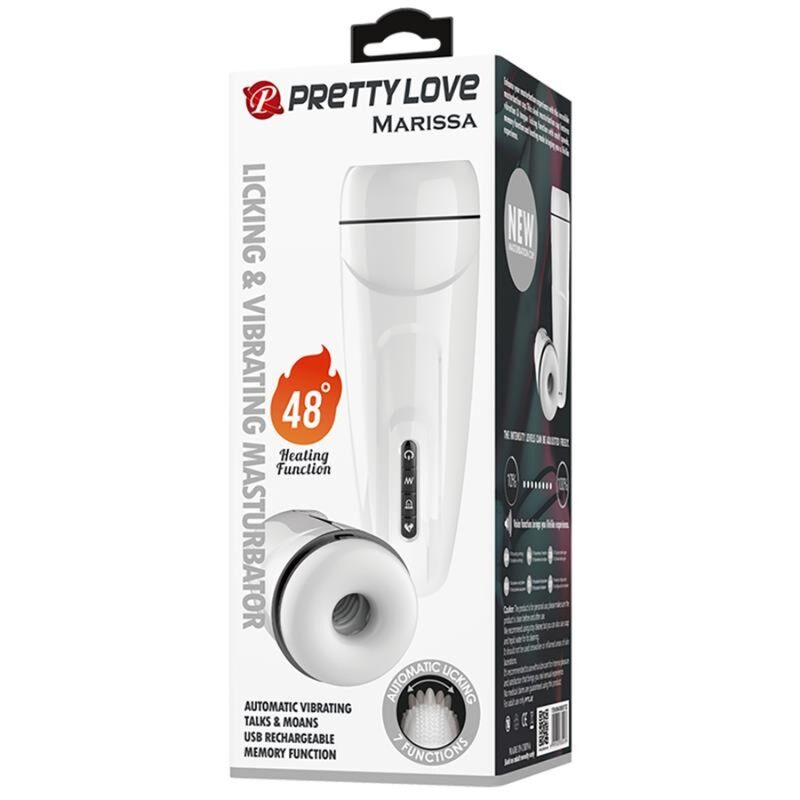 PRETTY LOVE - MARISSA MASTURBADOR MASCULINO COM VIBRAÇÃO, CALOR, VOZ E ONDAS ESTIMULADORAS