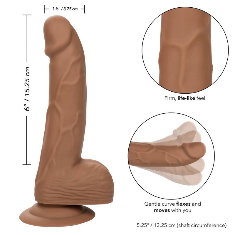 Calexotics - Pregos De Silicone 15.24 Cm Castanho