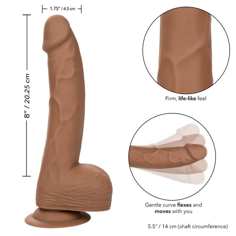 Calexotics - Pregos De Silicone 20.32 Cm Castanho