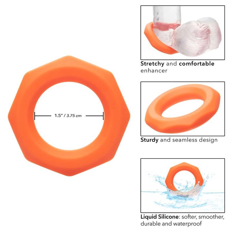 CALEXOTICS - ALPHA SEXAGON RING LARANJA