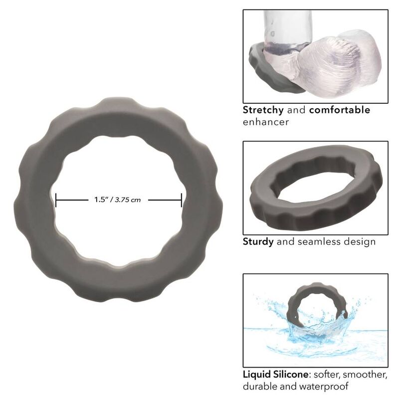 CALEXOTICS - ALPHA ERECT RING CINZA