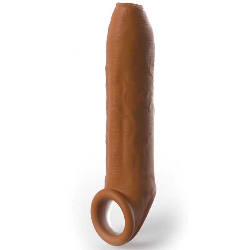 PIPEDREAMS - CAPA UNCUT 17.78 CM COM STRAP CARAMELO