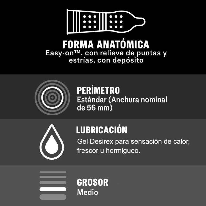 DUREX - INTENSE ORGASMIC 12 UNIDADES - Sex Shop Sexy