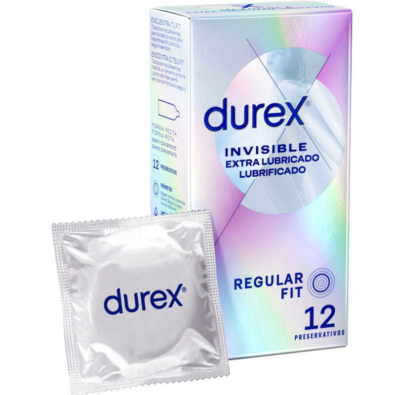 DUREX - INVISIBLE EXTRA LUBRIFICADO 12 UNIDADES - Sex Shop Sexy