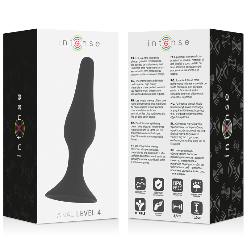 INTENSE - ANAL LEVEL 4 15.5 CM PRETO - Sex Shop Sexy