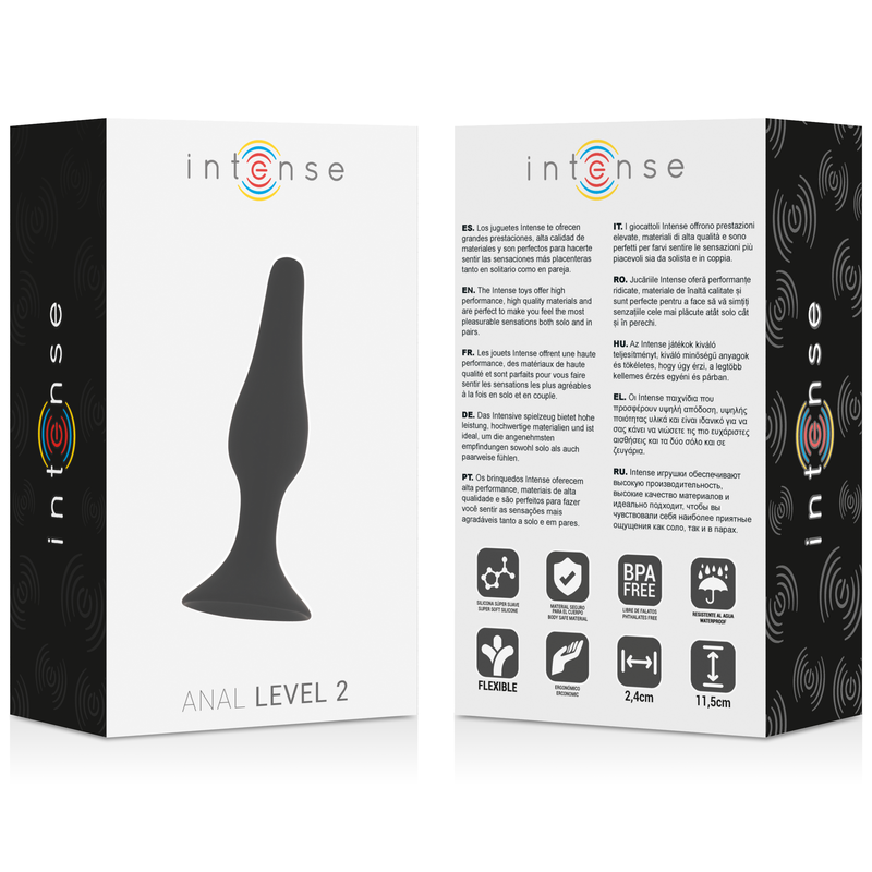 INTENSE - ANAL LEVEL 2 11.5 CM PRETO - Sex Shop Sexy