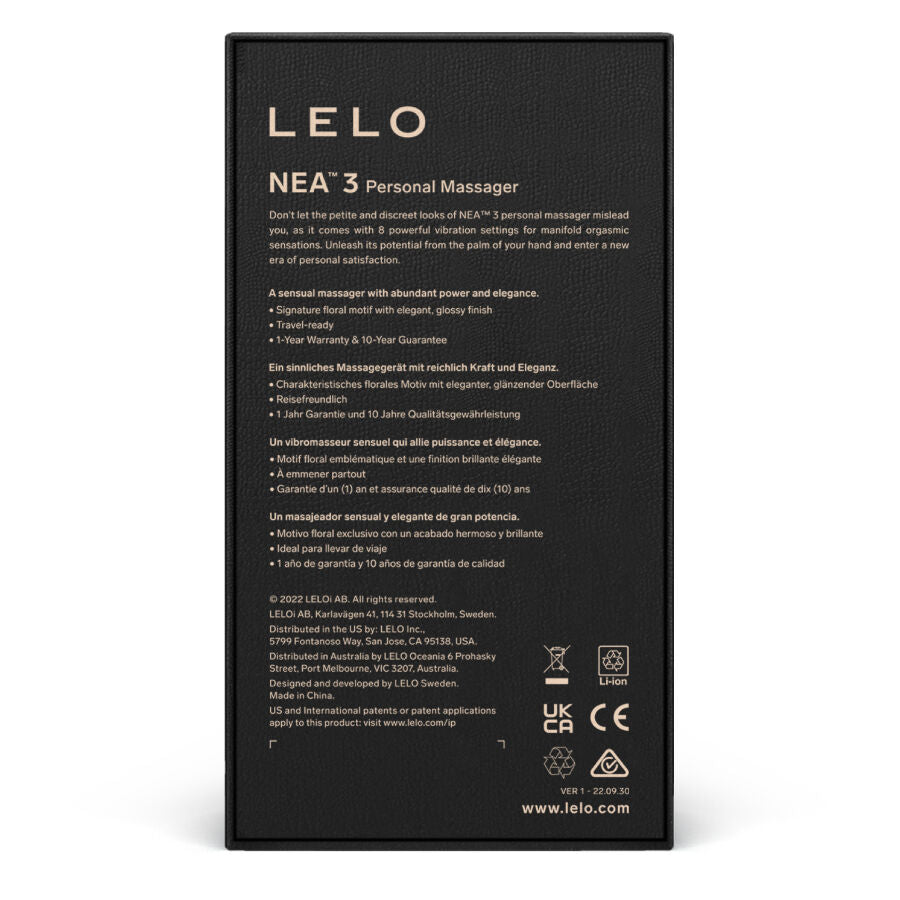 LELO - NEA 3 MASSAJADOR PESSOAL PRETO