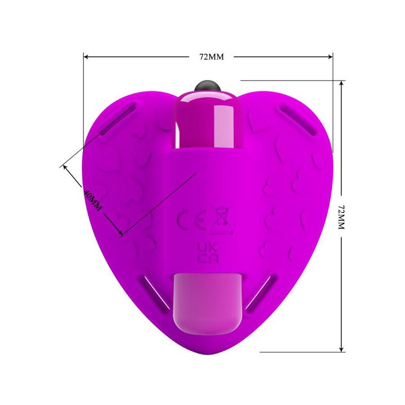 PRETTY LOVE - ESTIMULADOR CLITORIANO HEARTBEAT 10 MODOS DE VIBRAÇÃO ROXO