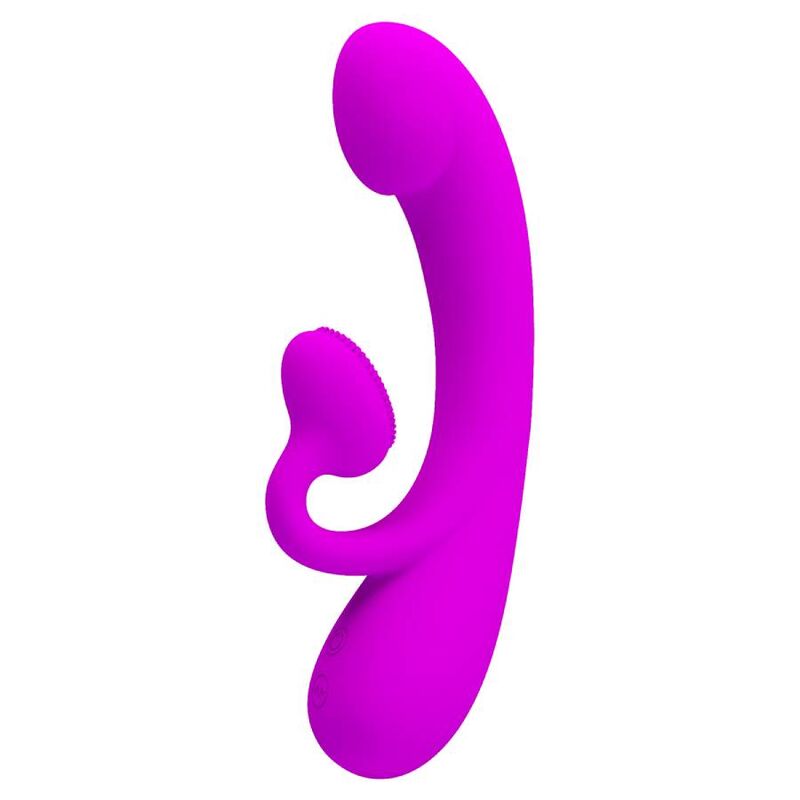 PRETTY LOVE - SINCERE VIBRADOR E ONDAS ESTIMULADORAS DE CLÍTORIS EM SILICONE ROXO