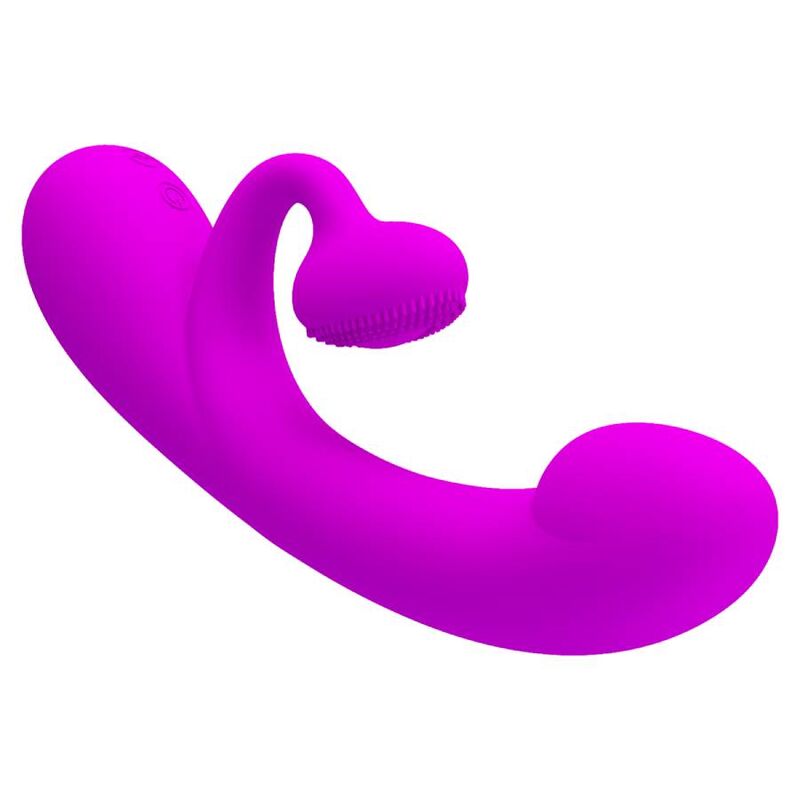 PRETTY LOVE - SINCERE VIBRADOR E ONDAS ESTIMULADORAS DE CLÍTORIS EM SILICONE ROXO