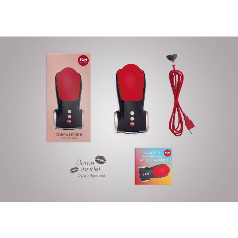 FUN FACTORY - COBRA LIBRE II PRETO/VERMELHO
