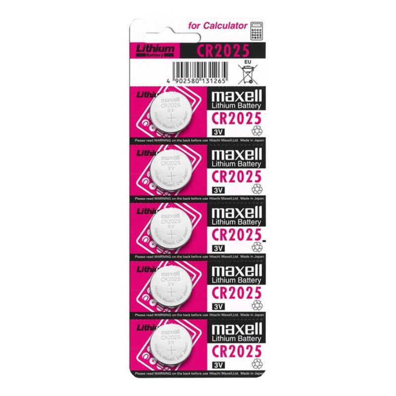 Maxell - Baterialitio Cr2025 3V 5Uds
