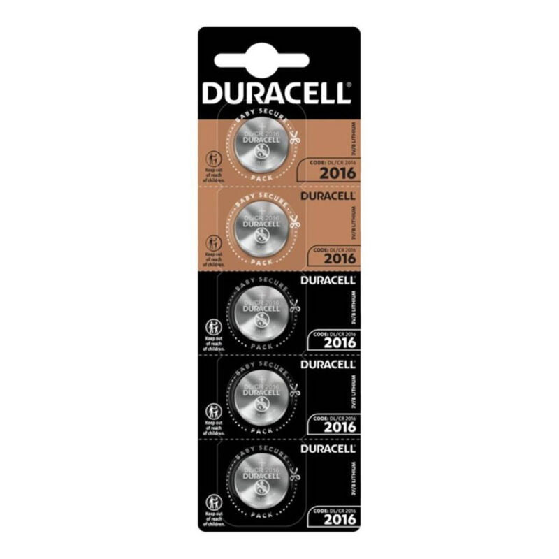 Duracell - Bateria Boto Litio Cr2016 3V 5 Unidade