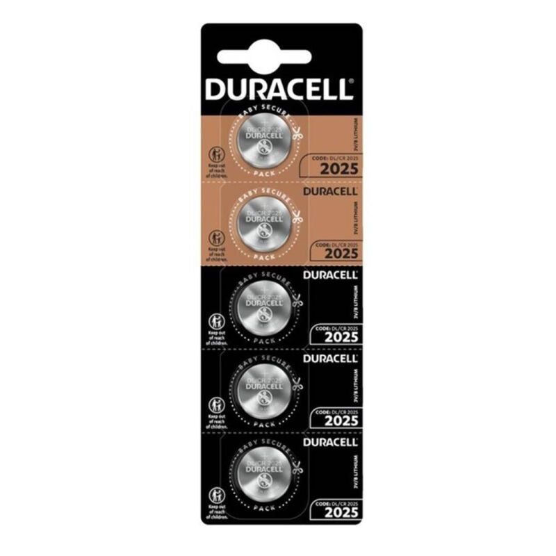 Duracell - Bateria Boto Litio Cr2025 3V 5 Unidade