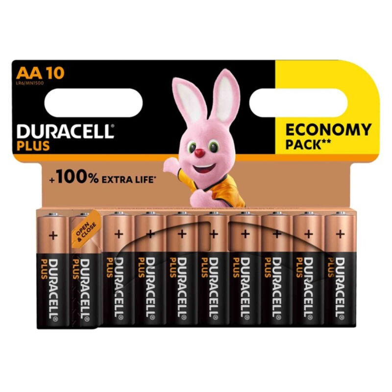 Duracell - Plus Power 100 Bateria Alcalina Aa Lr6 10 Unidade