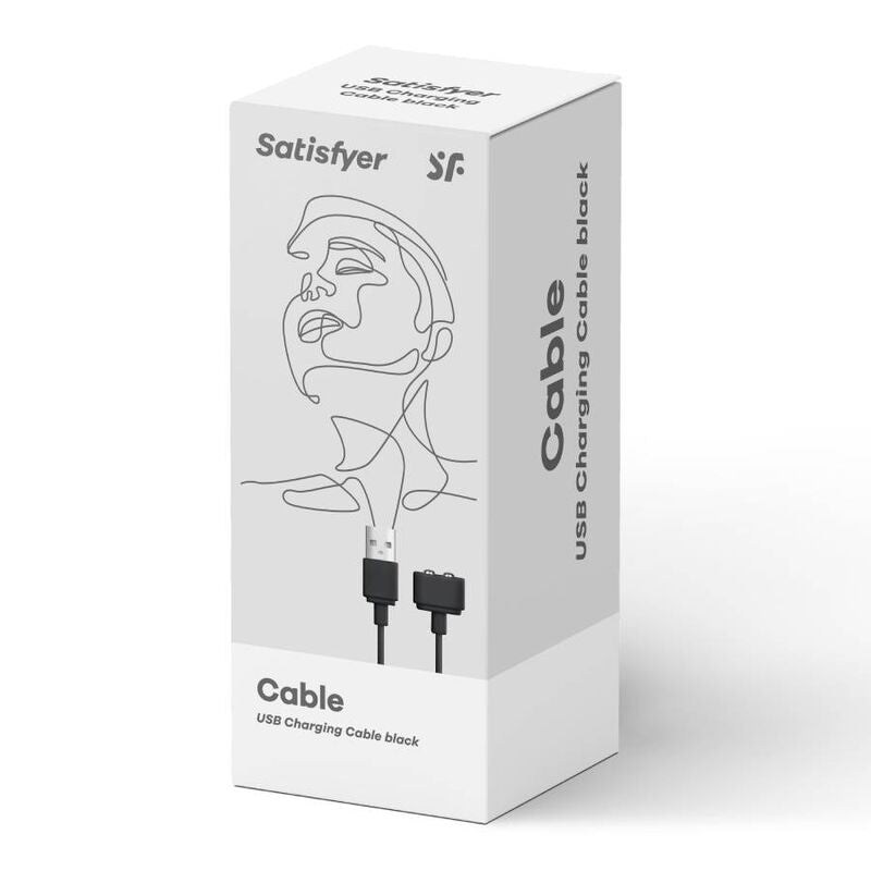 SATISFYER - CABO USB CARREGADOR PRETO