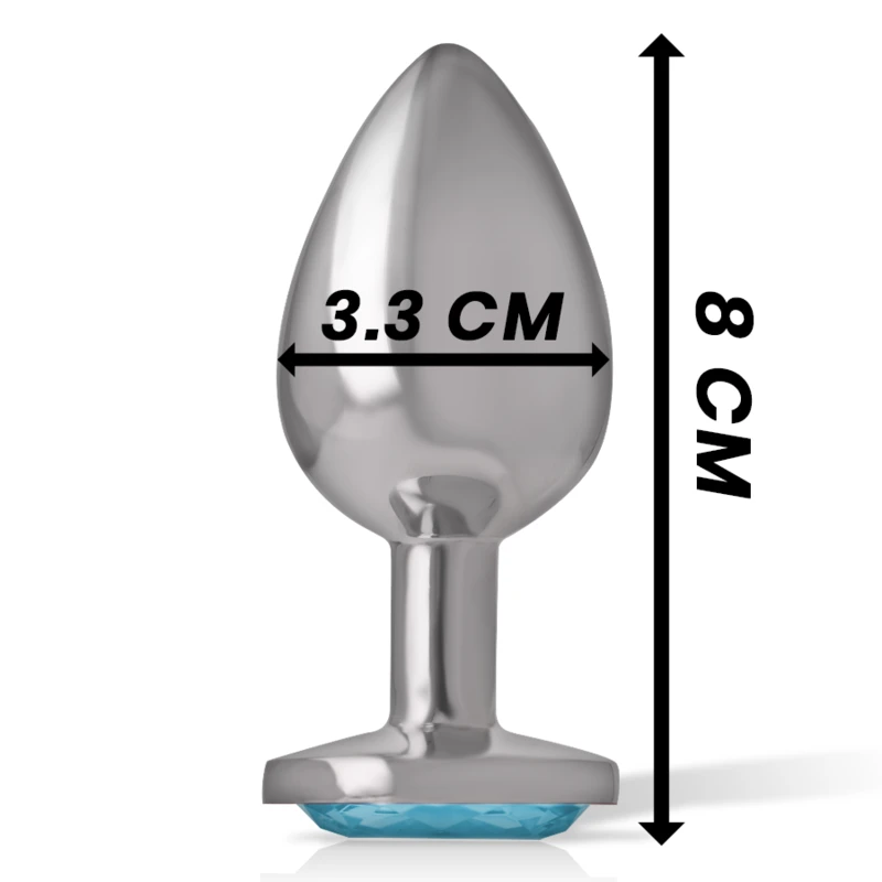 PLUG ANAL EM METAL ALUMÍNIO COM CRISTAL - Sex Shop Sexy