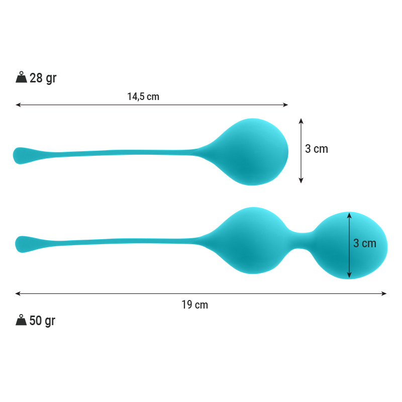 INTENSE - BOLAS KEGEL CONJUNTO KENDALL AZUL