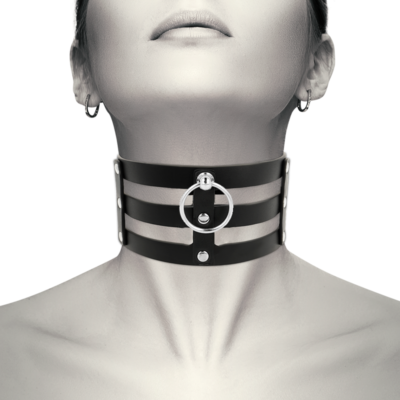 Coquette Chic Desire - Gargantilha De Couro Vegano Estilo Fetish