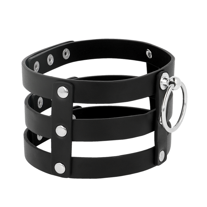 Coquette Chic Desire - Gargantilha De Couro Vegano Estilo Fetish