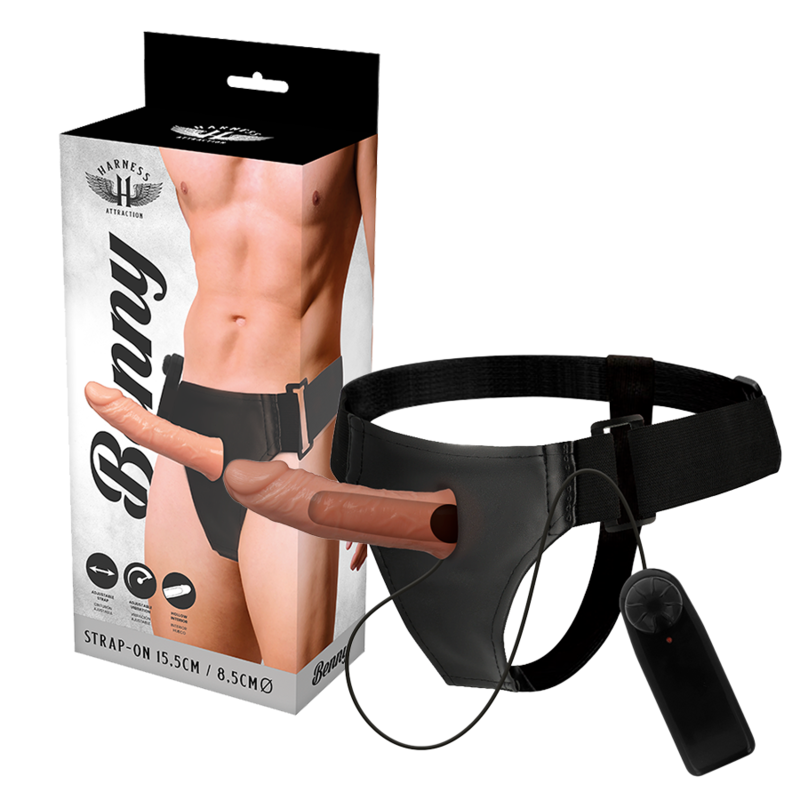 Harness Attraction - Rnes Hollow Benny Com Vibrador 15 Cm -O- 4.5 Cm
