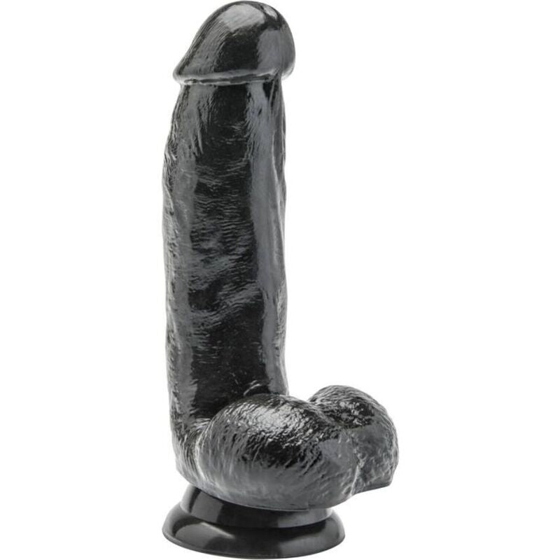 GET REAL - DILDO 12 CM COM TESTÍCULOS NEGRO