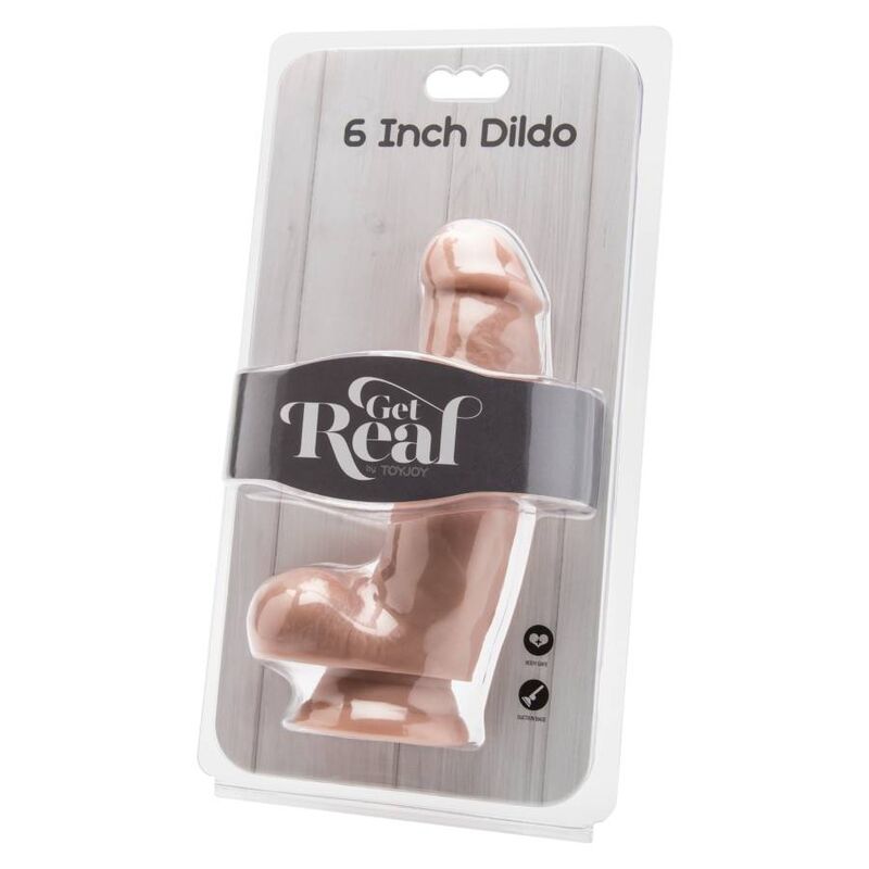 GET REAL - DILDO 12 CM COM TESTÍCULOS NATURAL