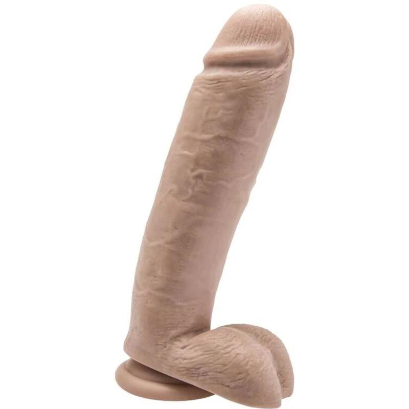 DILDO 25,5 CM COM TESTÍCULOS NATURAL - Sex Shop Sexy