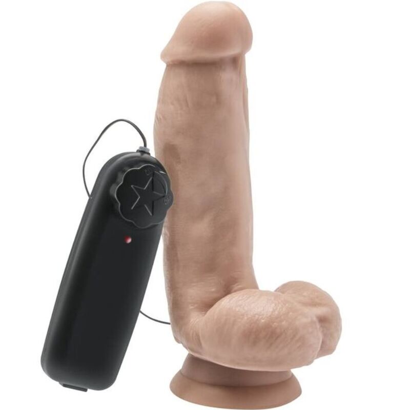 GET REAL - DILDO 12 CM COM TESTÍCULOS VIBRADOR NATURAL