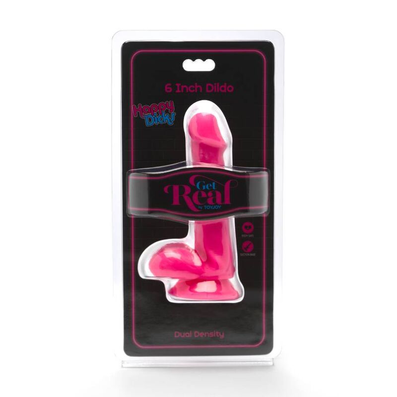 Get Real - Happy Dicks Dildo 12 Cm Bolas Rosa