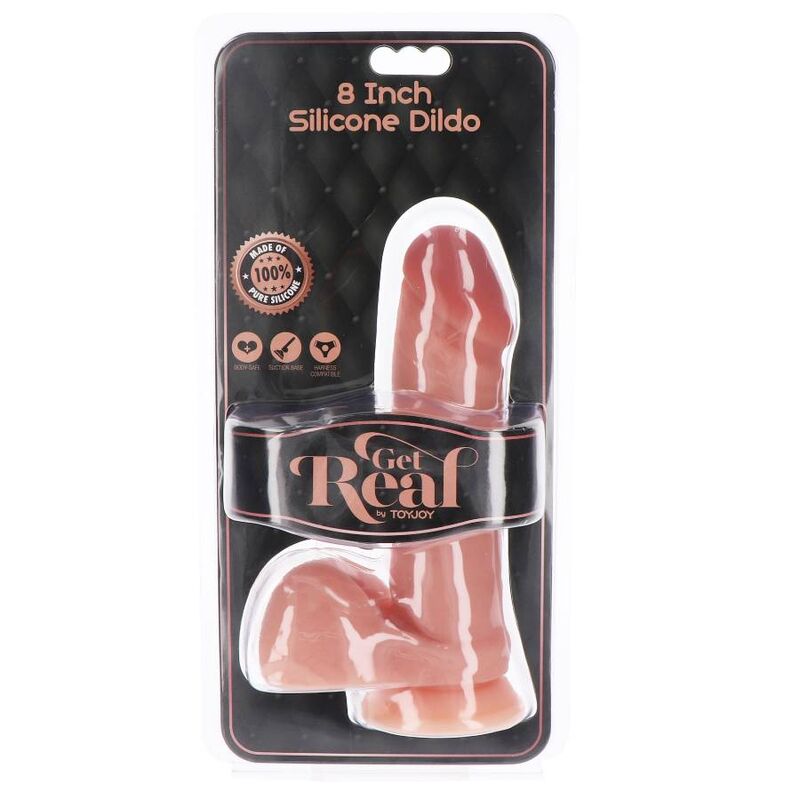 Get Real - Dildo De Silicone 20,5 Cm W Bolas Pele