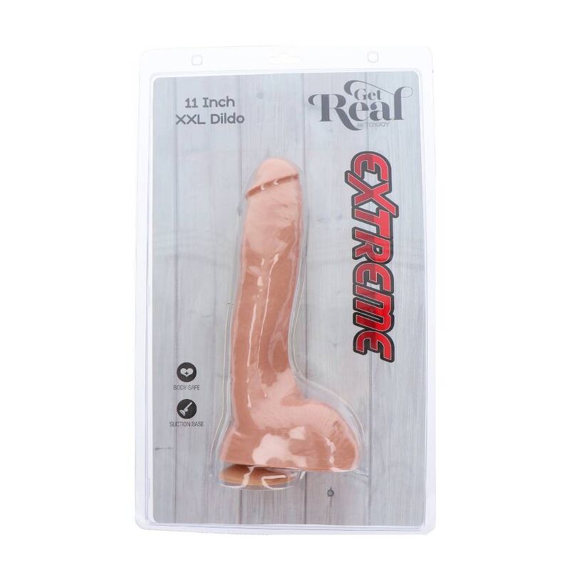 Get Real - Extreme Xxl Dildo 28 Cm Pele