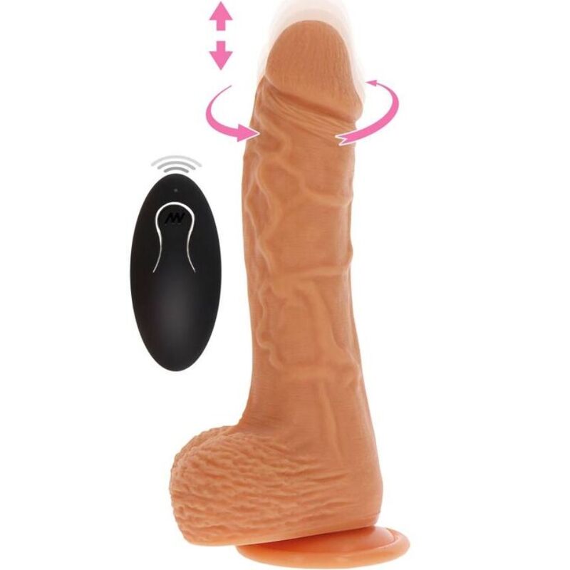 GET REAL - DILDO VIBRADOR ROTATIVO UP&DOWN NATURAL