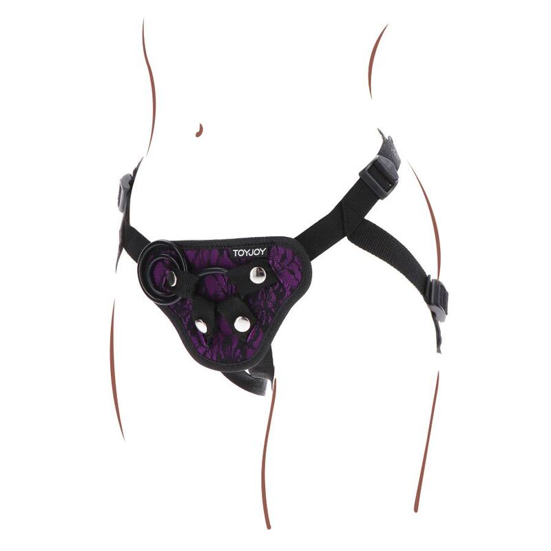 GET REAL - STRAP-ON LACE ARNÊS ROXO