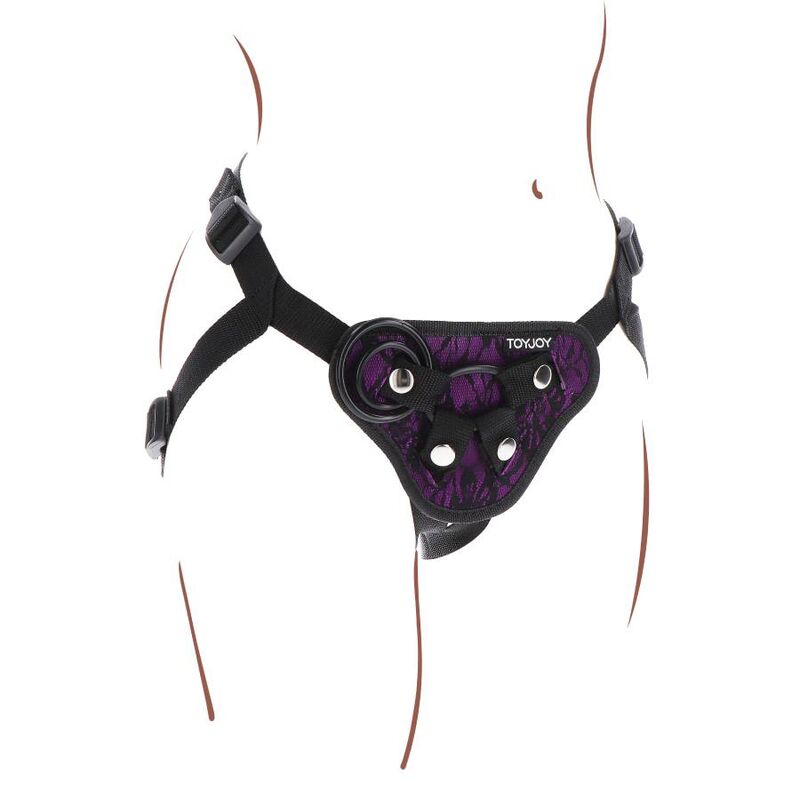 GET REAL - STRAP-ON LACE ARNÊS ROXO