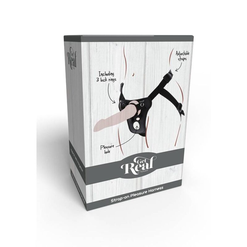 GET REAL - STRAP-ON PLEASURE ARNÊS PRETO