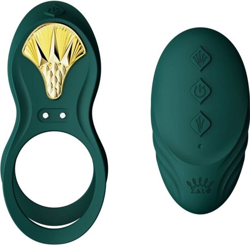 ZALO - BAYEK ANEL VIBRADOR COM CONTROLO REMOTO PARA CASAIS VERDE