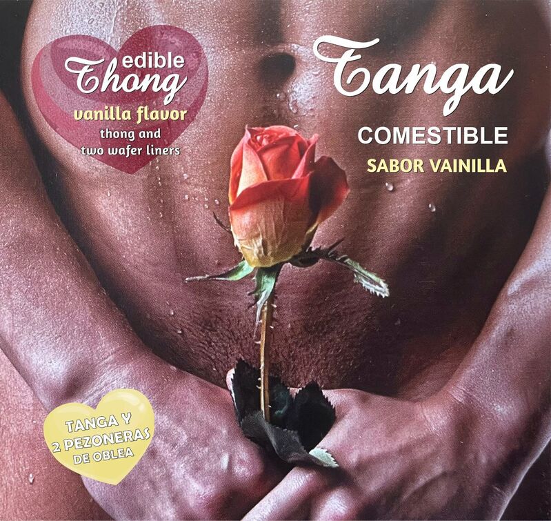 HOTFLOWERS - TANGA + 2 PEÇOS OBLEA BAUNILHA HOMEM