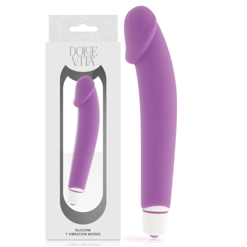 Vibrador Realista Clássico Em Silicone Macio Com 7 Modos De Vibração Para Prazer Intenso - Sex Shop Sexy