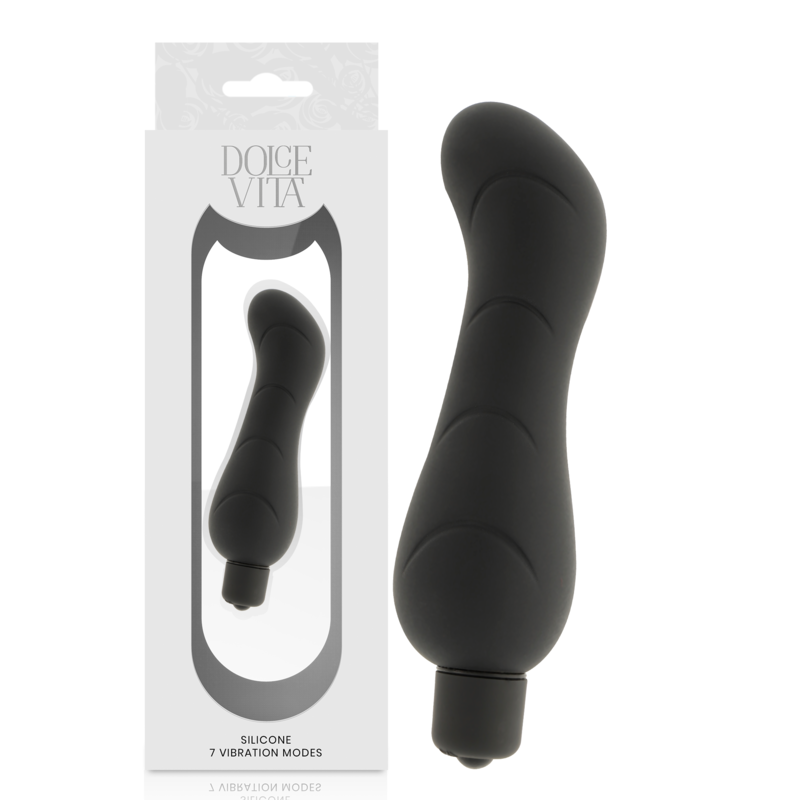 DOLCE VITA - VIBRADOR PONTO G EM SILICONE PRETO