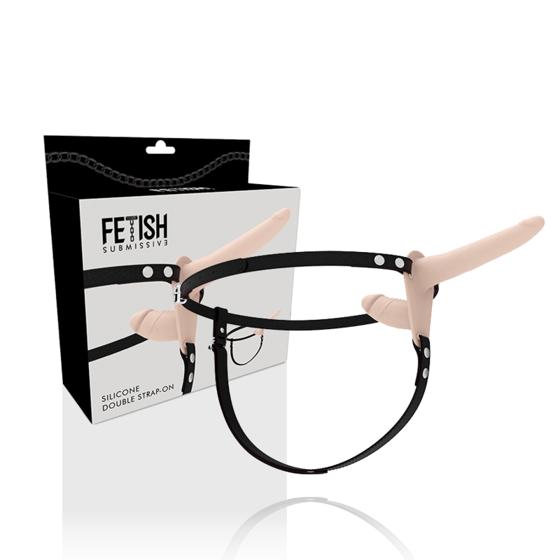 FETISH SUBMISSIVE HARNESS - DUPLA PENETRAÇÃO COR DE PELE