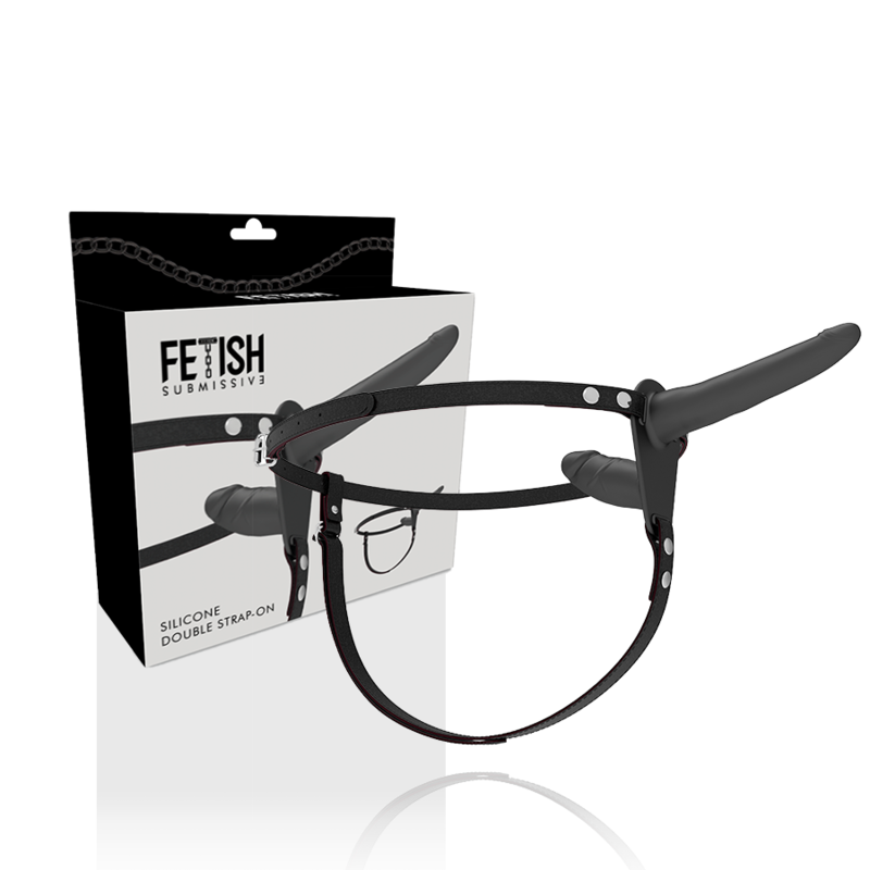 ARNÉS SUMISO FETICHE - DUPLA PENETRAO NEGRO